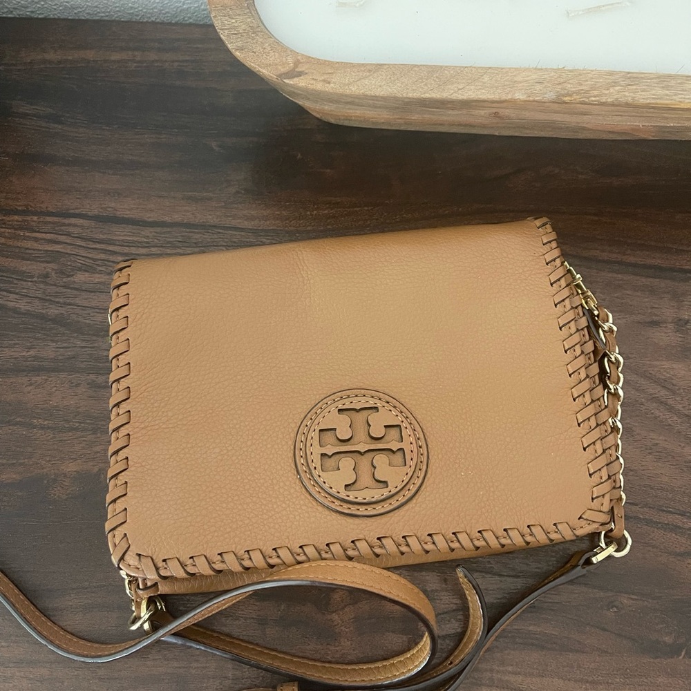 Tory Burch Tan Leather Crossbody Bag